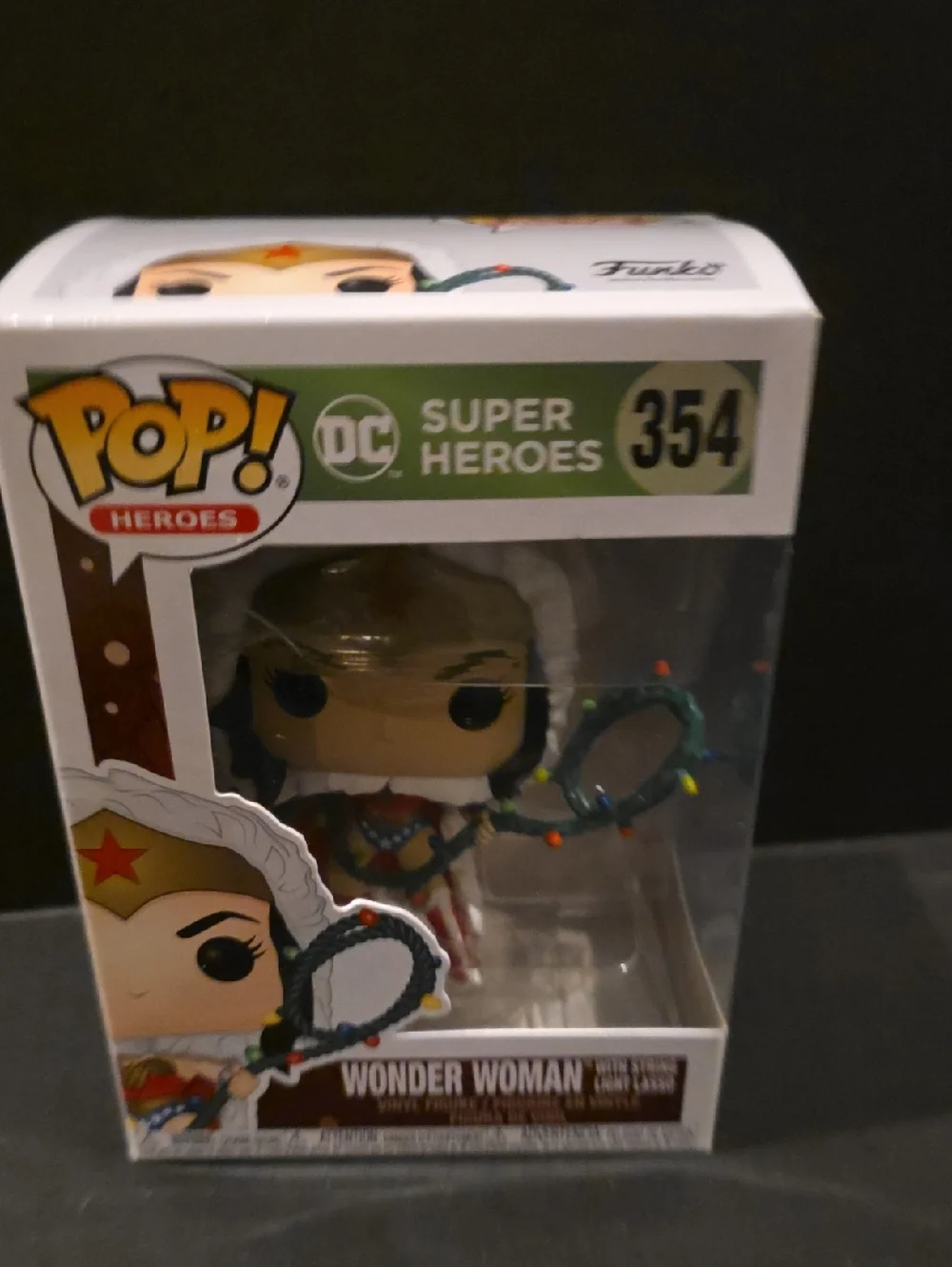 Funko Wonder Woman Pop! Figure with Lighted Lasso - Red, Blue, Gold, Green - Picture 1 of 6